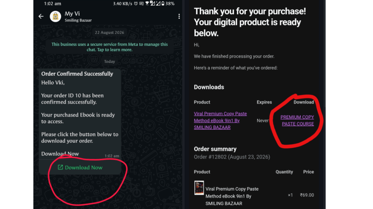Instant Delivery Proof on WhatsApp & Email